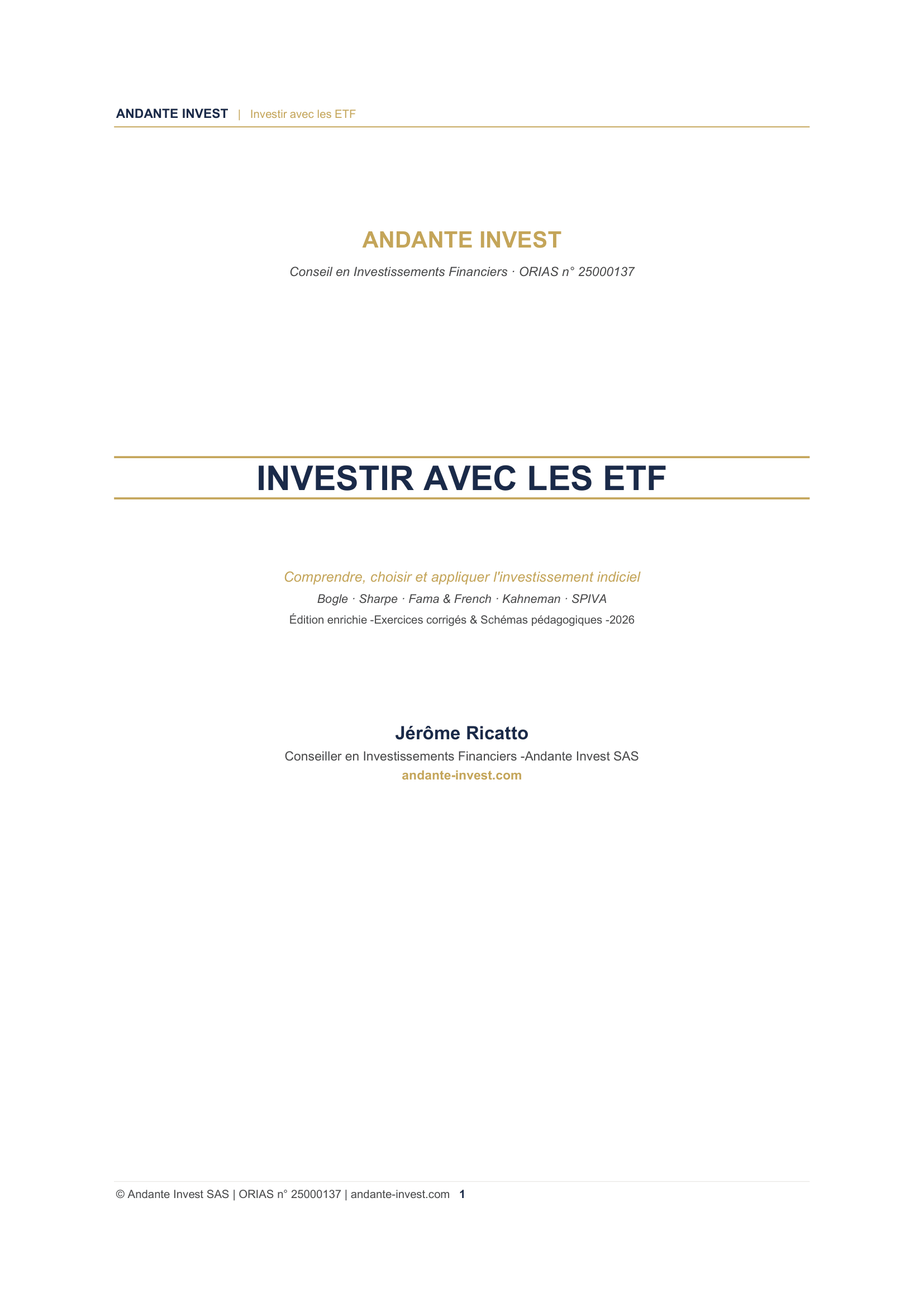 Couverture du guide Investir avec les ETF